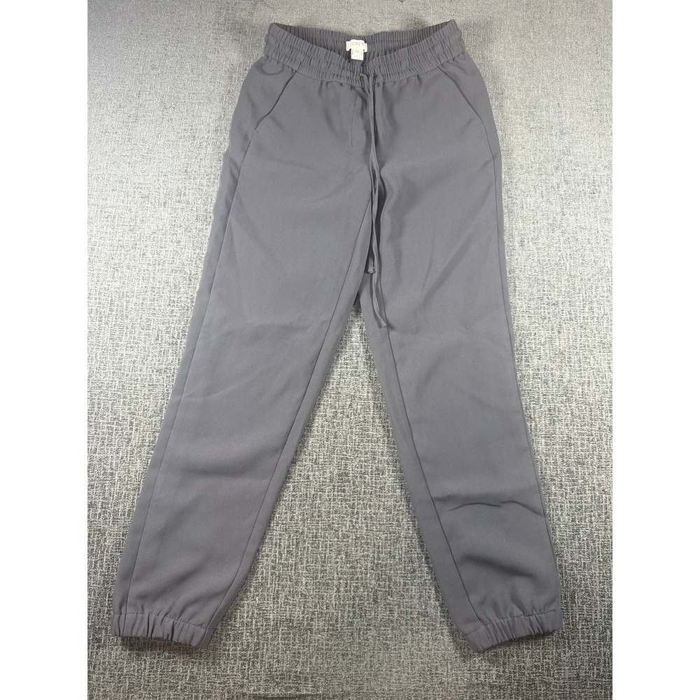J.Crew Charcoal Gray Pull On Jogger Pants Drawstring Size 00 C2371